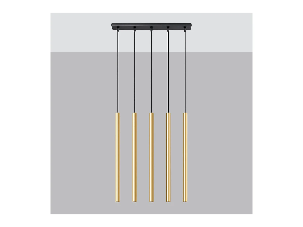 Lampe pendante Novastel 5L or poli