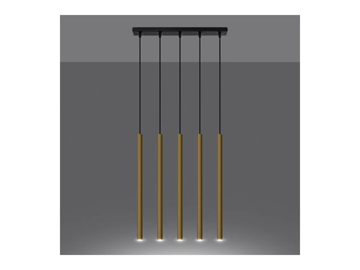 Lampe pendante Novastel 5L or poli