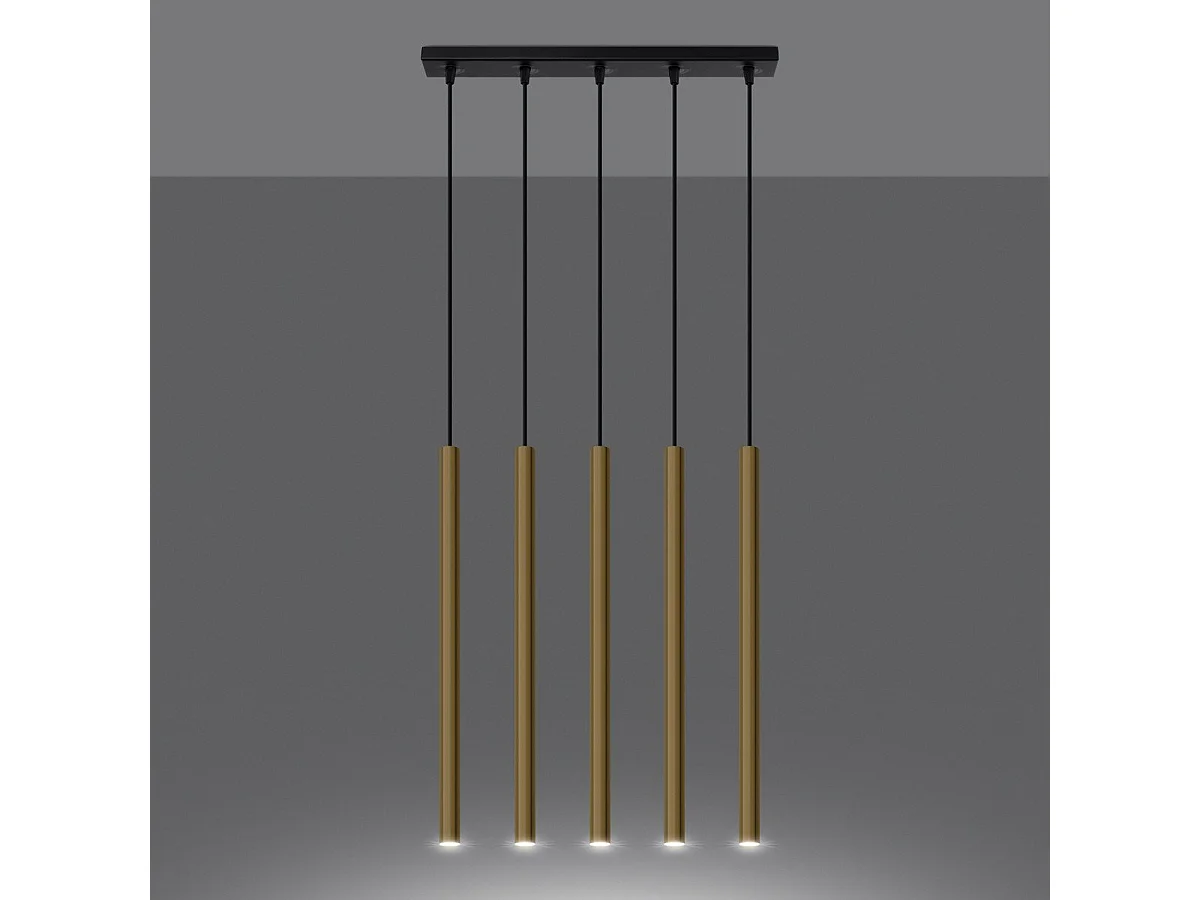 Lampe pendante Novastel 5L or poli