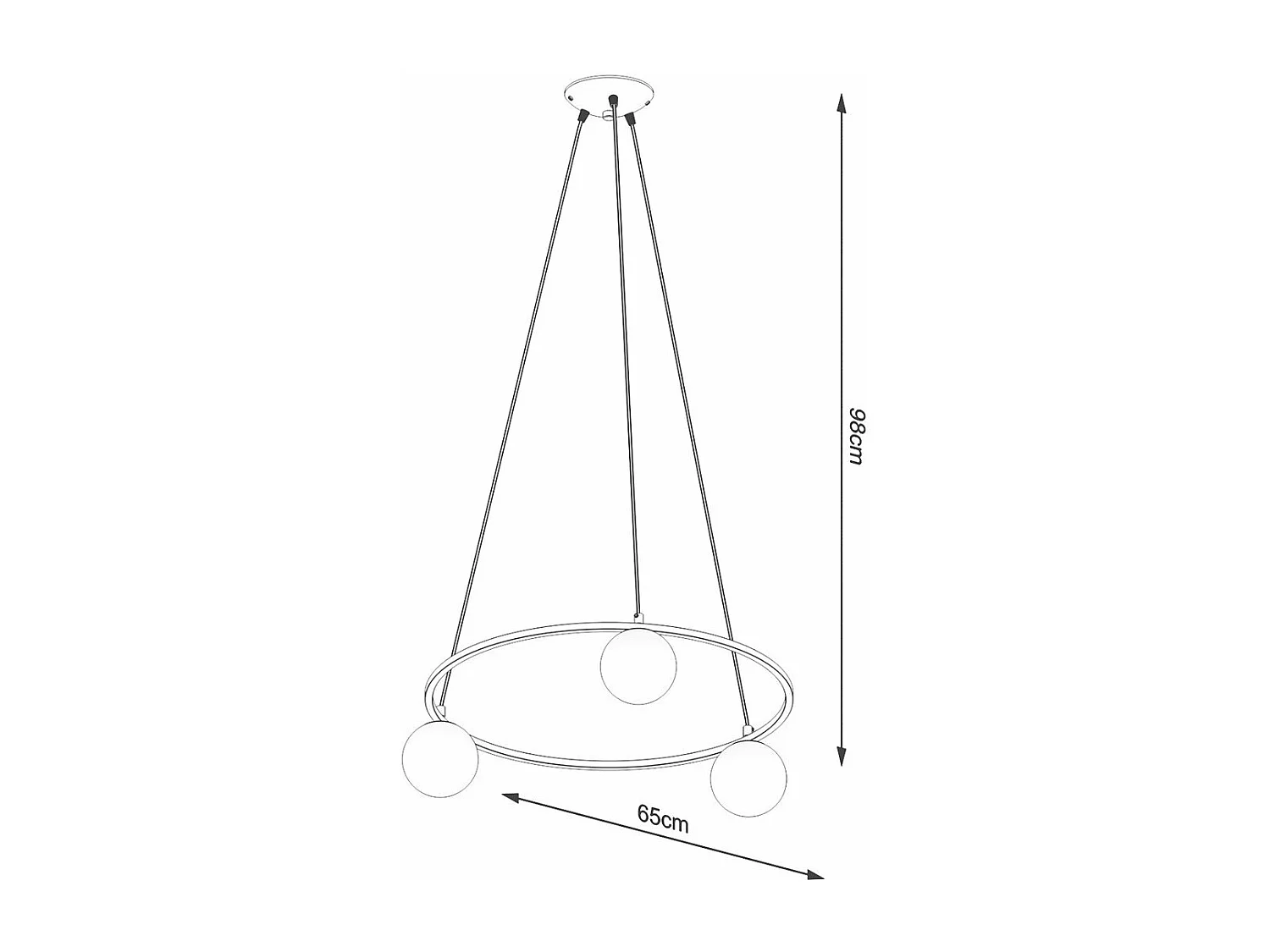 Lustre Seraphine 3 Noir