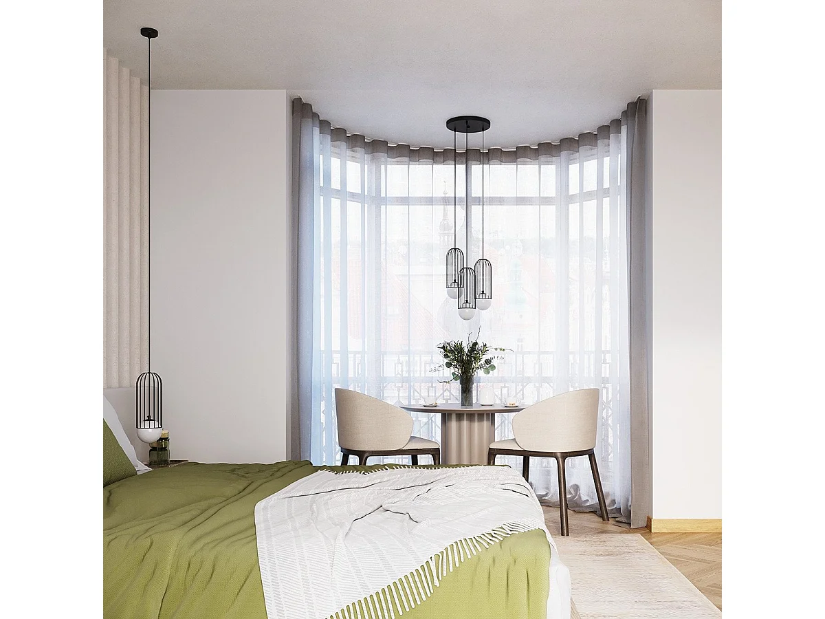 Lampe suspendue Borealys 1 noir