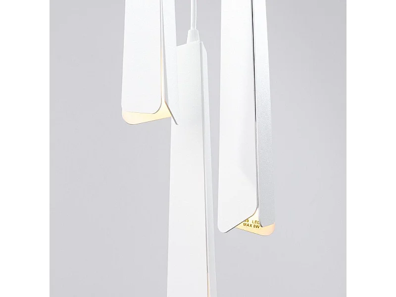 Lampe suspendue Prismatica 3P blanc