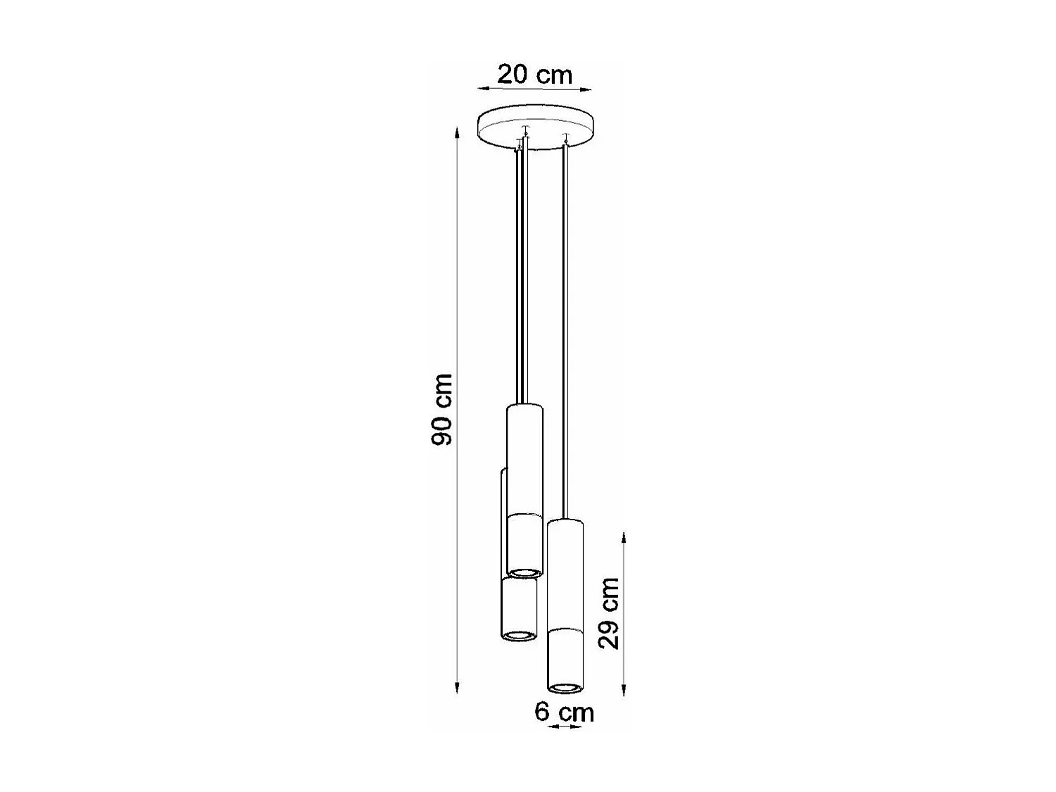Lampe suspendue Luminous 3P noir-cuivre