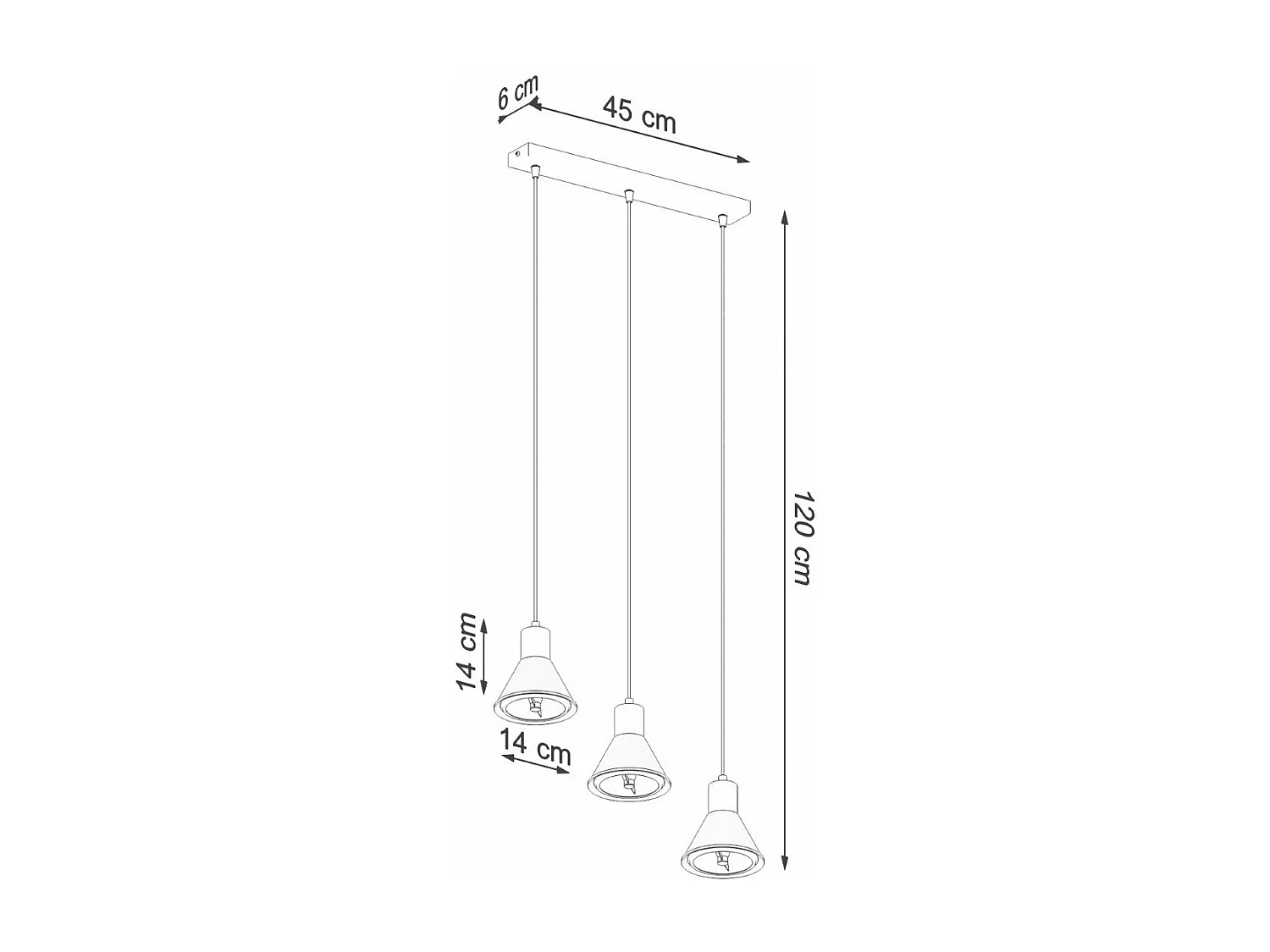Lampe pendante TALEJA 3 blanc [ES111]