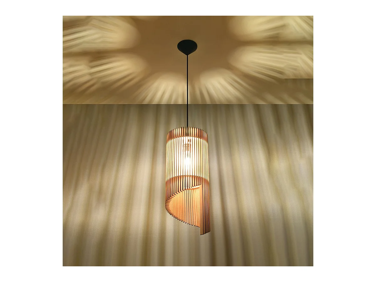 Lampe pendante Lyra en bois