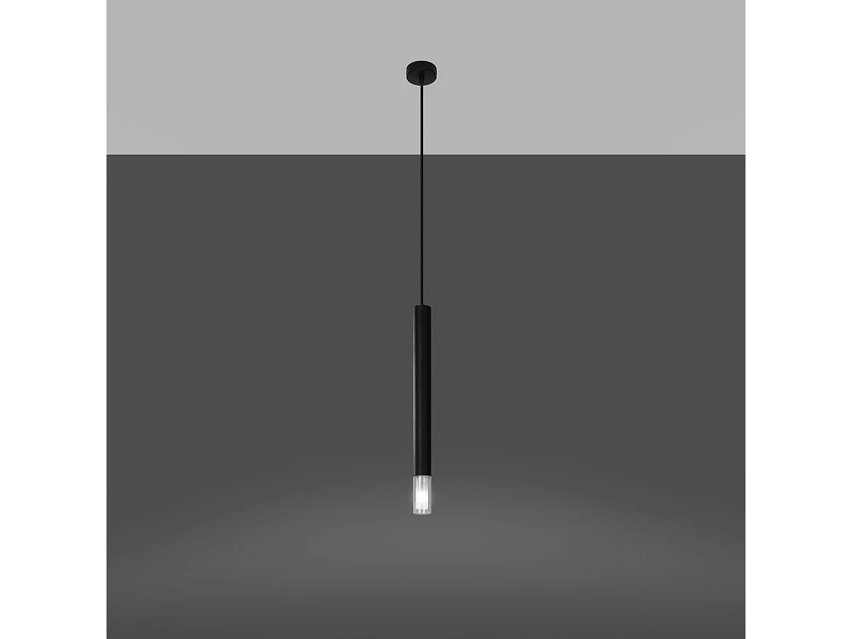 Lampe pendante Ziva 1 noir