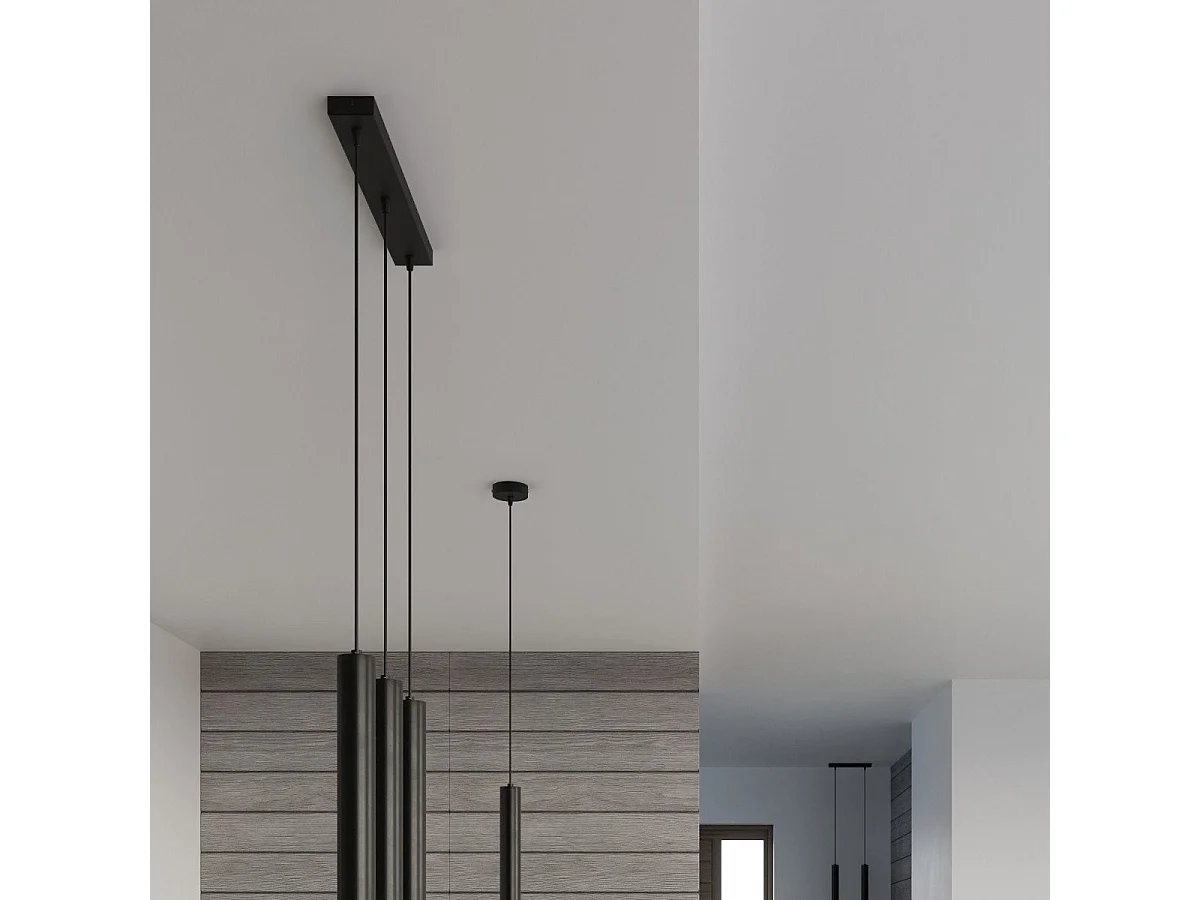 Lampe pendante Ziva 1 noir