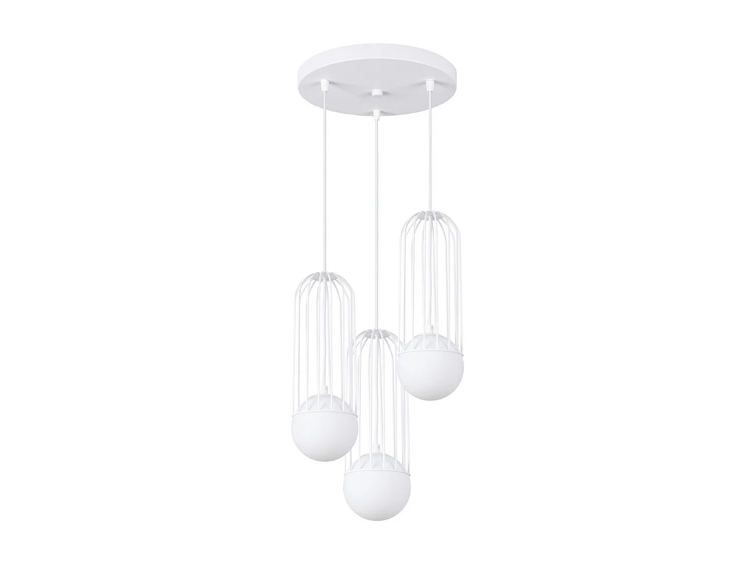 Lampe suspendue Borealys 3P blanc