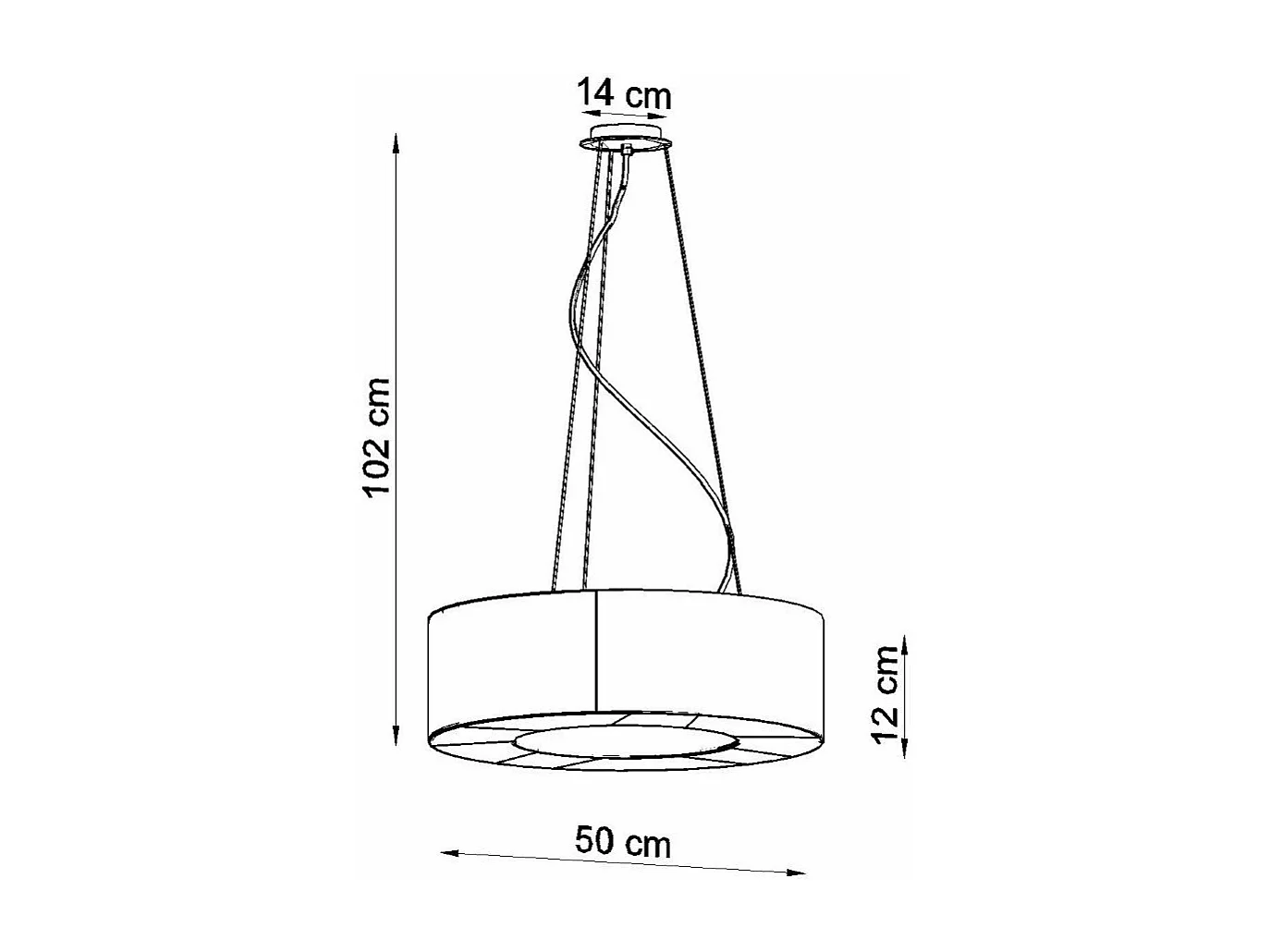 Lustre Muscida SLIM 50 noir