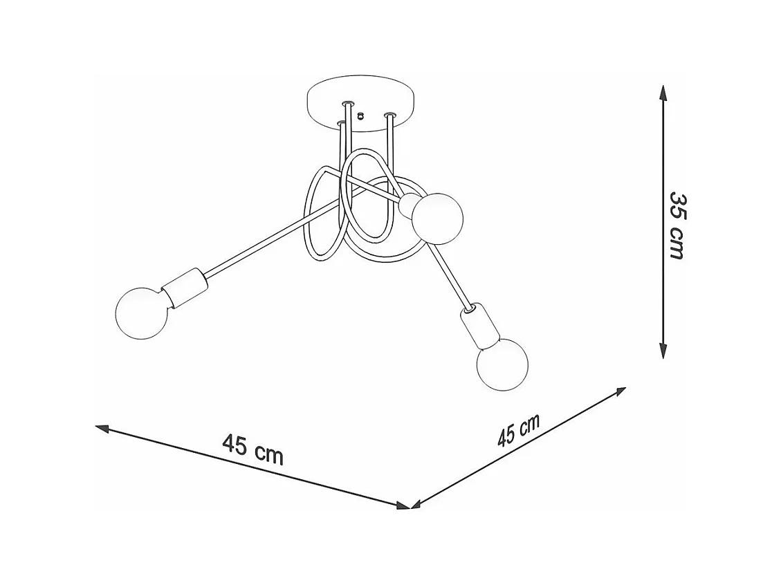 Lustre Oktobot 3 noir