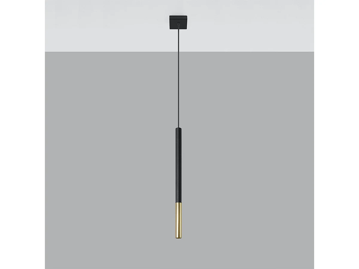 Lampe suspendue Mizar 1 noir-doré
