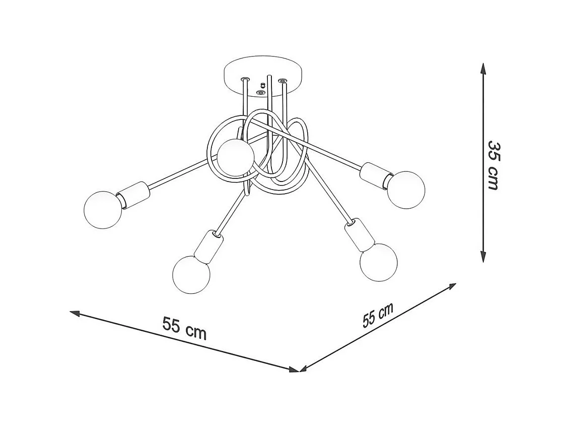 Lustre Oktobot 5 blanc