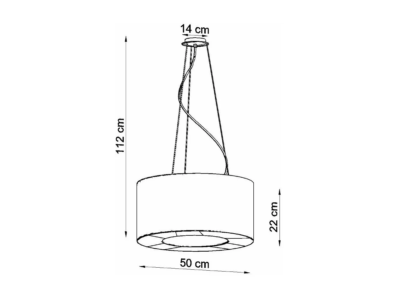 Lustre Muscida 50 noir