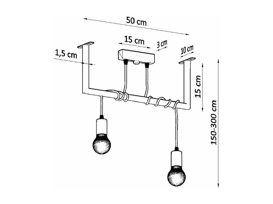 Lustre Flareis 2 noir