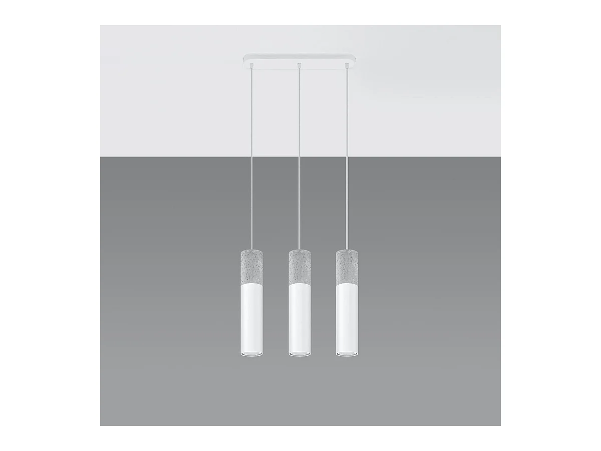 Lampe suspendue BORGIO 3L blanc