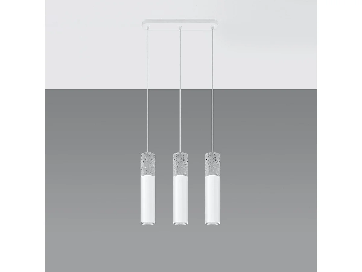 Lampe suspendue BORGIO 3L blanc