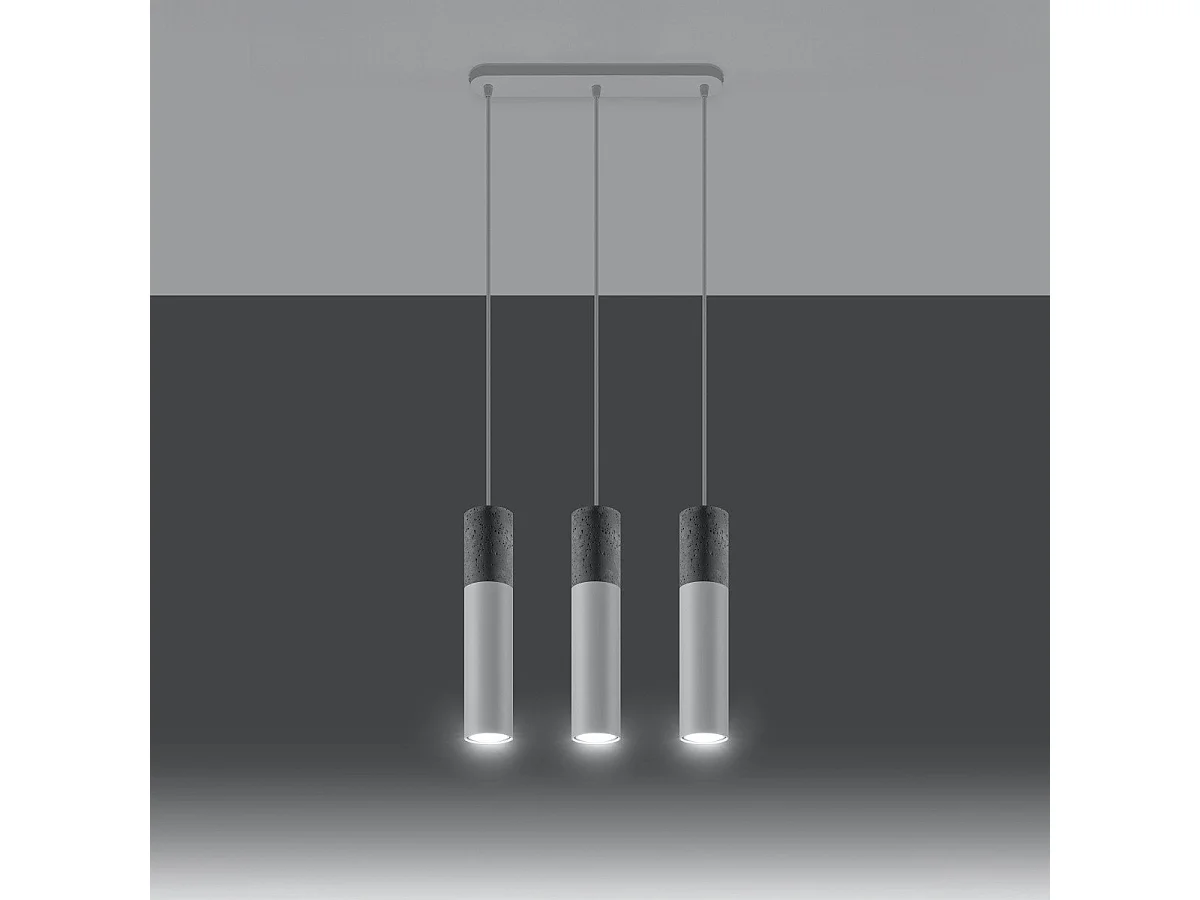 Lampe suspendue BORGIO 3L blanc