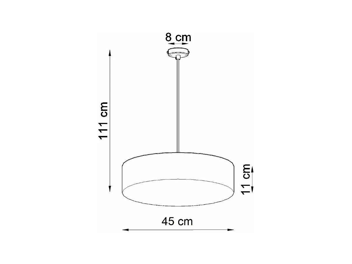 Lampe suspendue Andromeda 45 noir