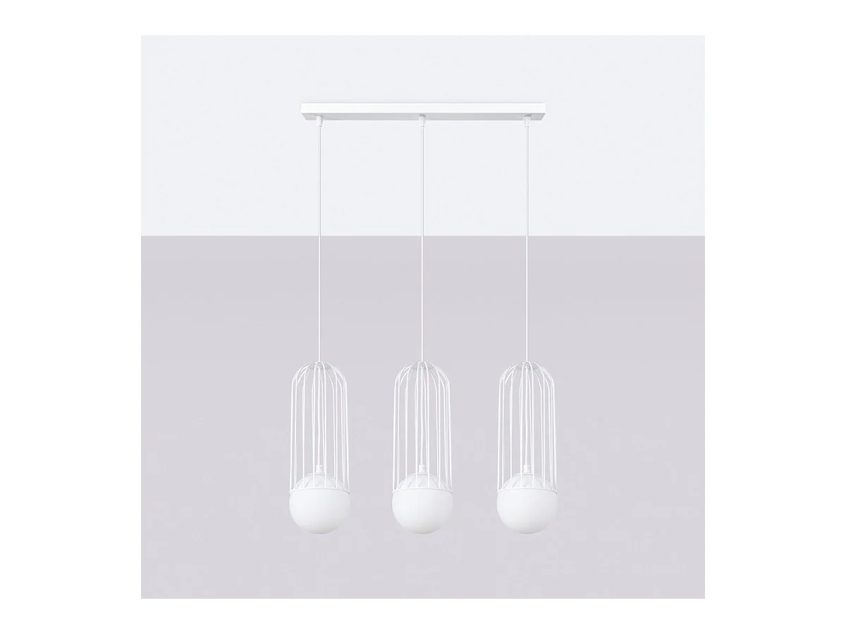 Lampe suspendue Borealys 3L blanc