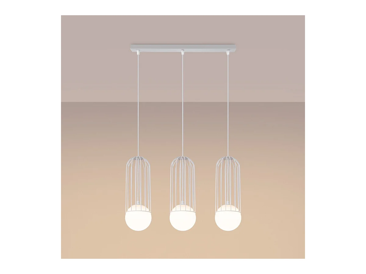 Lampe suspendue Borealys 3L blanc