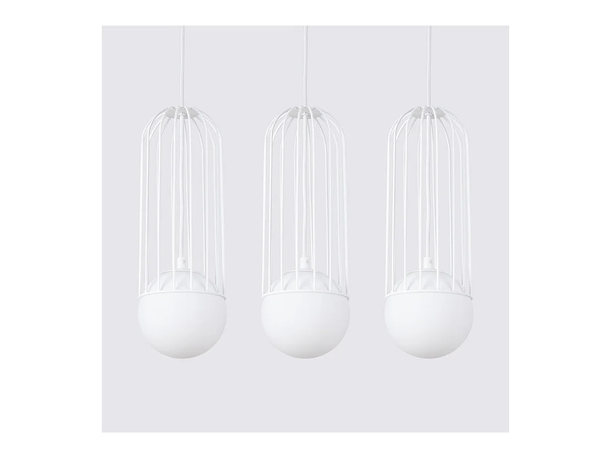 Lampe suspendue Borealys 3L blanc