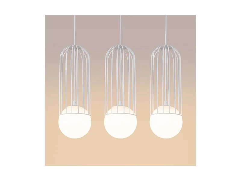 Lampe suspendue Borealys 3L blanc