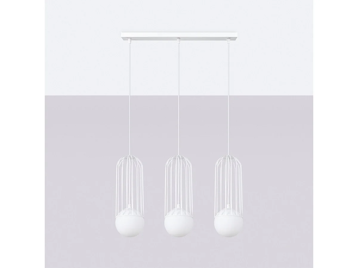 Lampe suspendue Borealys 3L blanc