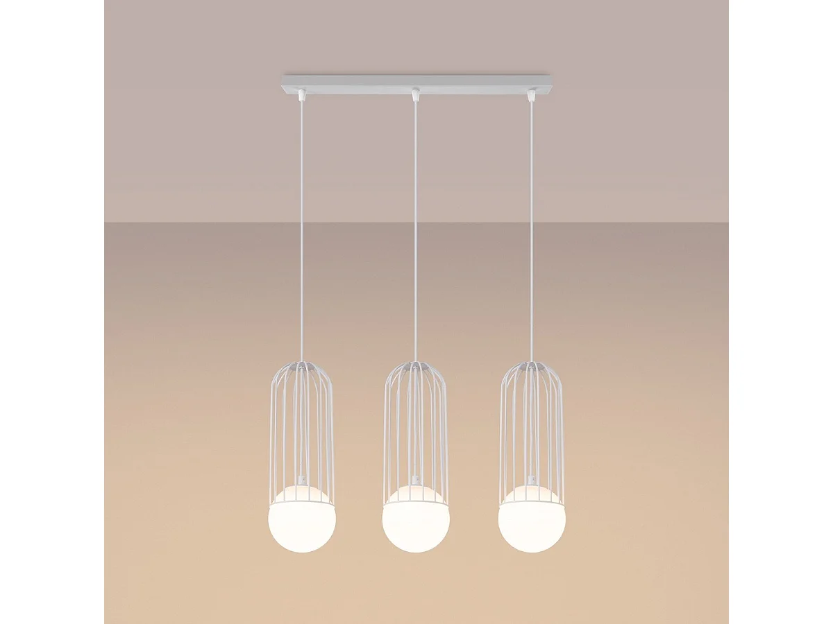 Lampe suspendue Borealys 3L blanc