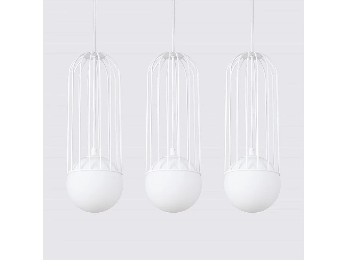 Lampe suspendue Borealys 3L blanc