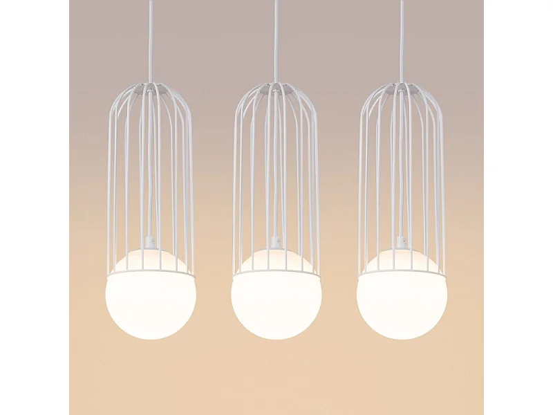 Lampe suspendue Borealys 3L blanc