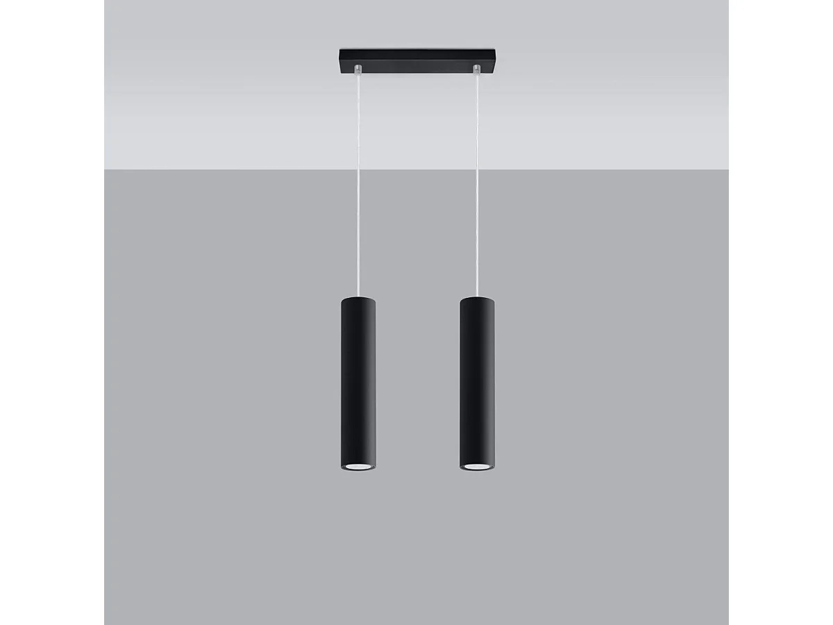 Lampe pendante Luminis 2 noir