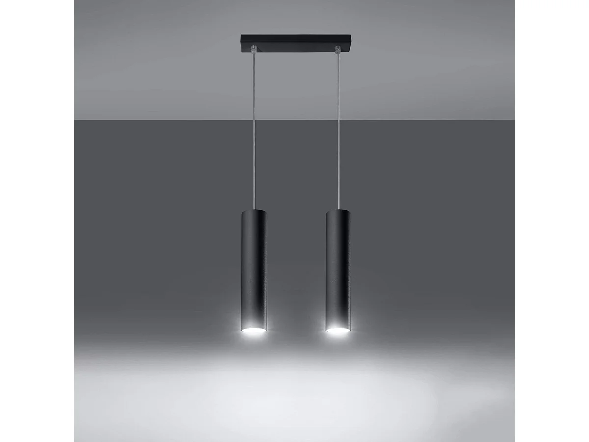 Lampe pendante Luminis 2 noir
