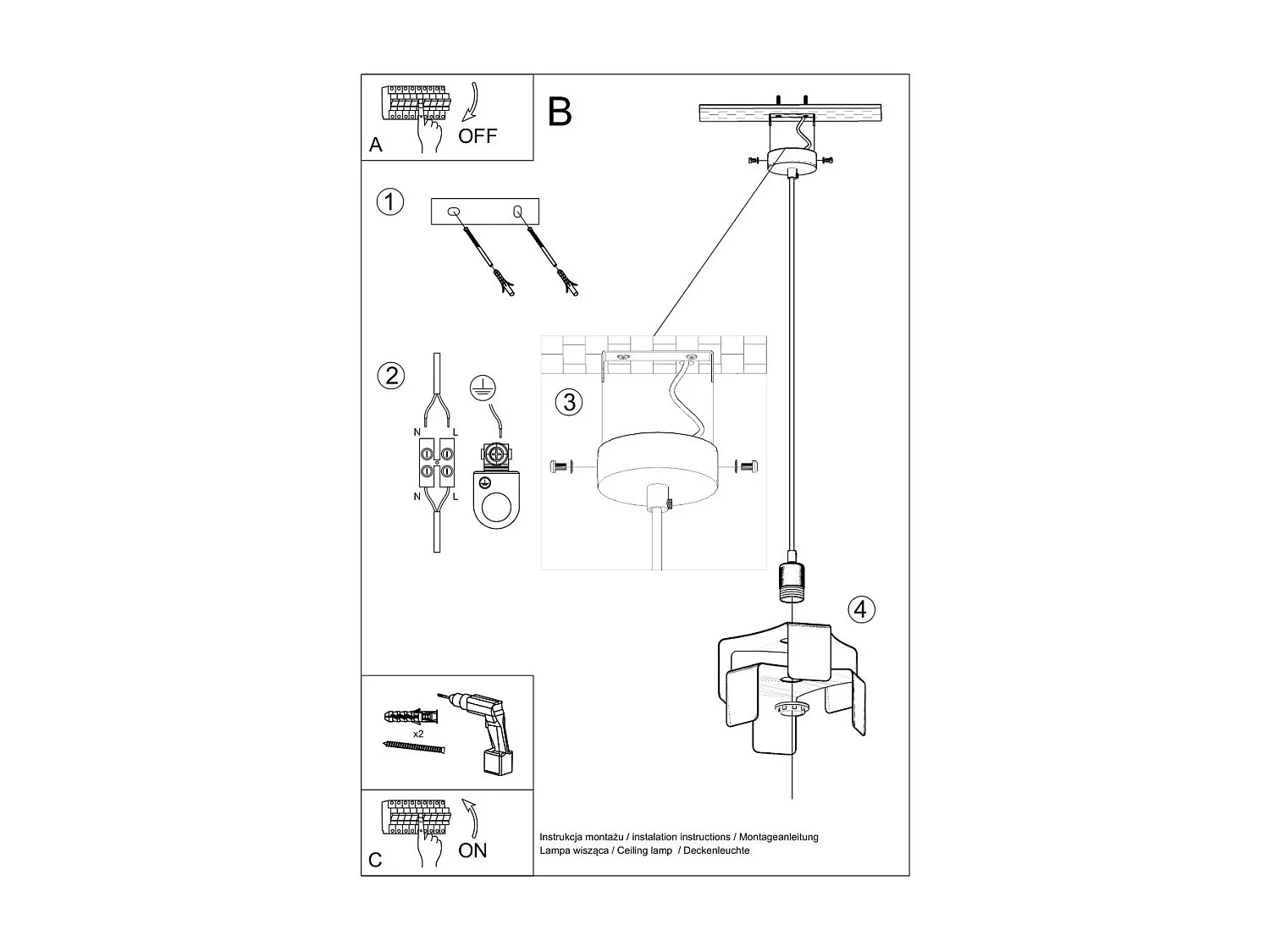 Lampe pendante Dayan blanc
