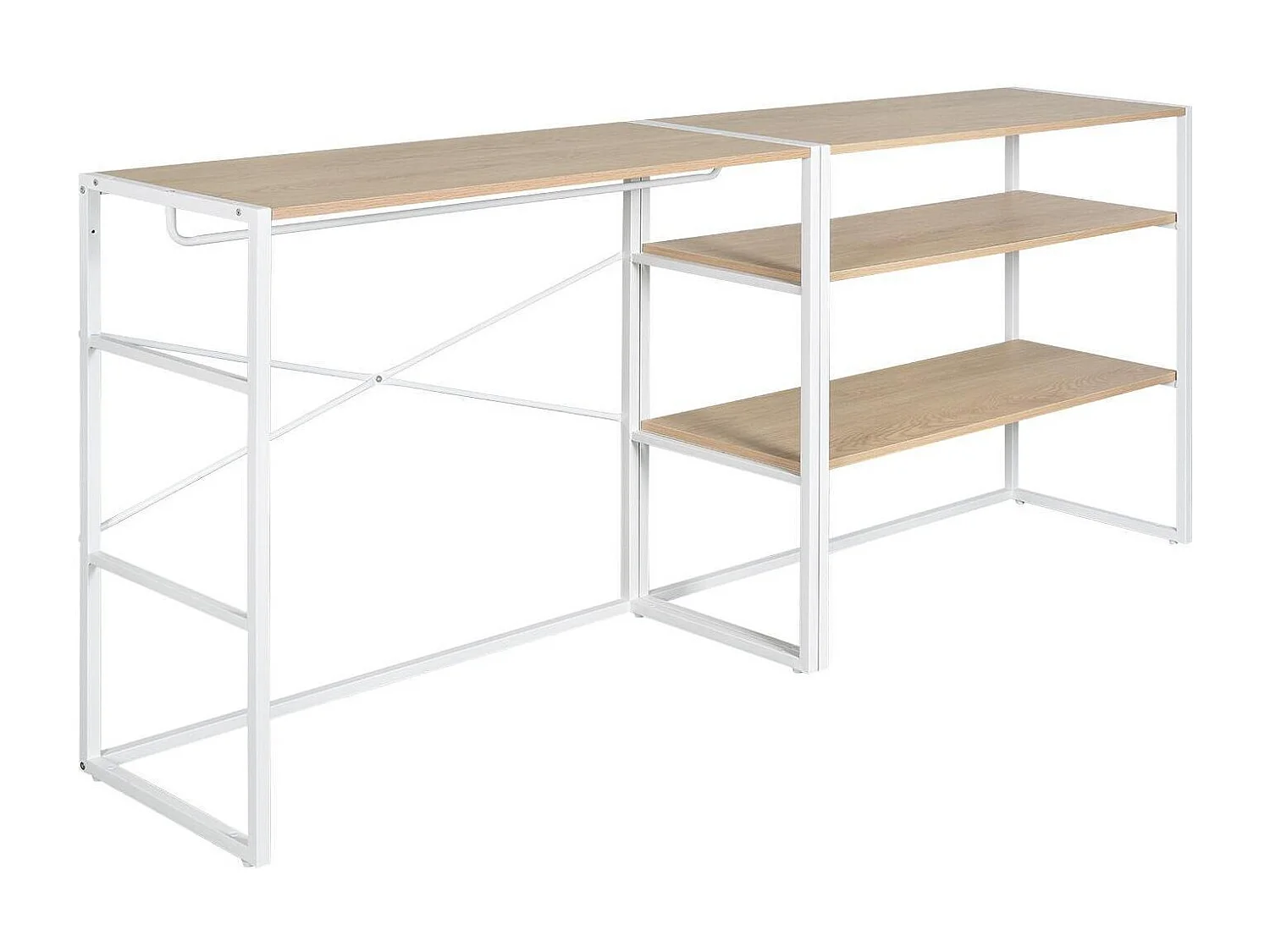 Lot de 2 portants vêtements sous combles modulables 200x85cm