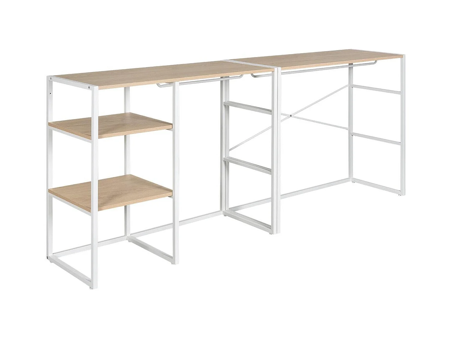 2er-Set modulare Dachboden-Kleiderständer 200x85cm KADRA