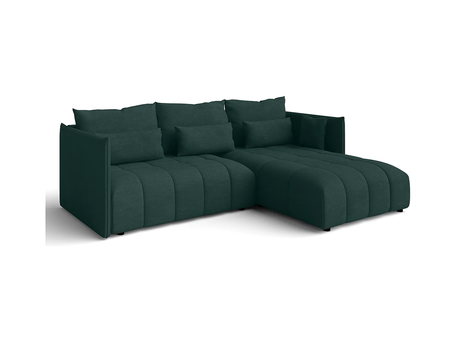 AX LIVING 4 zits hoekbank Cosmova 245 cm – groen met bedfunctie