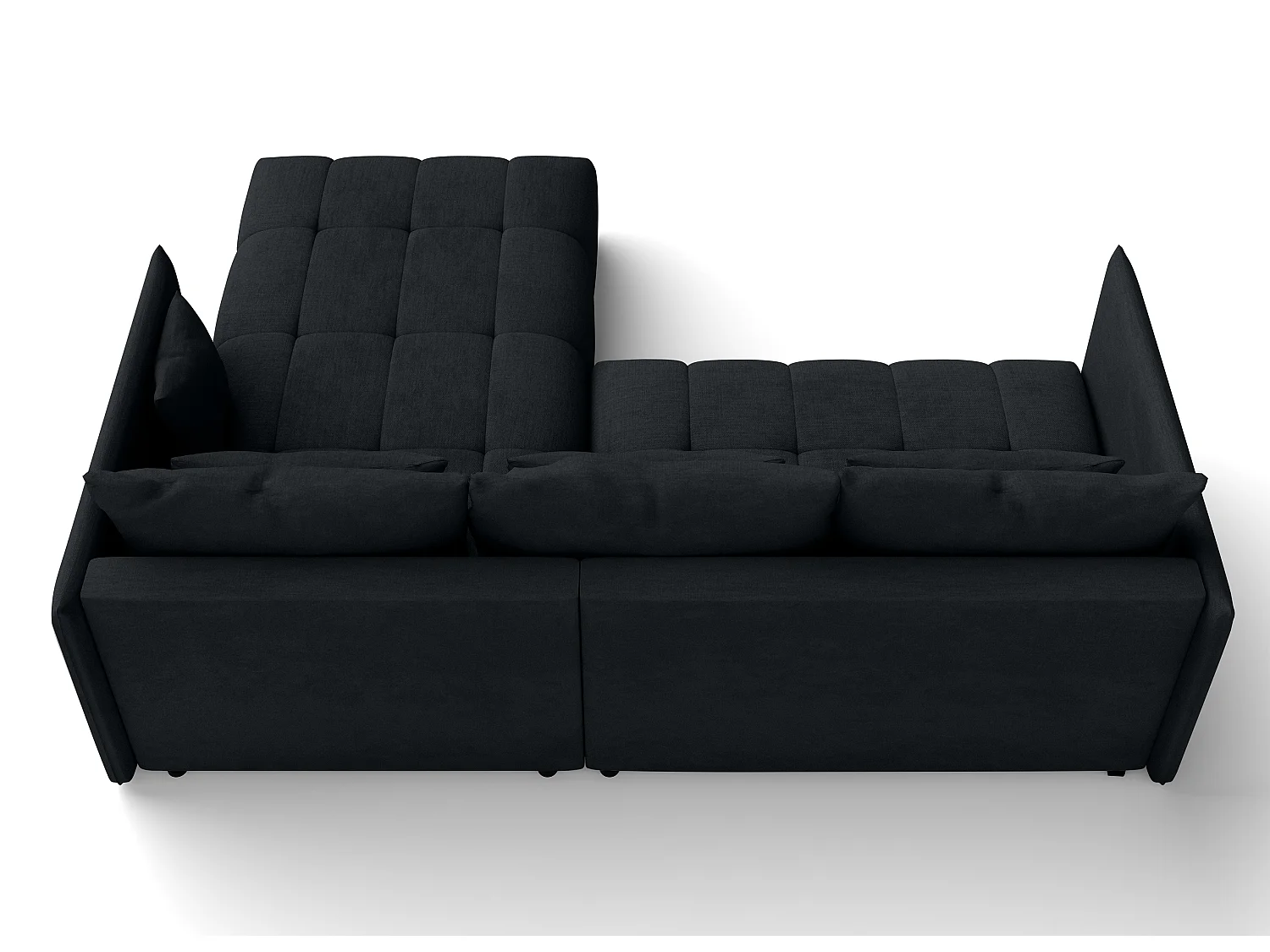 AX LIVING Ecksofa Schwarz Eckcouch mit Schlaffunktion Cosmova 245 cm