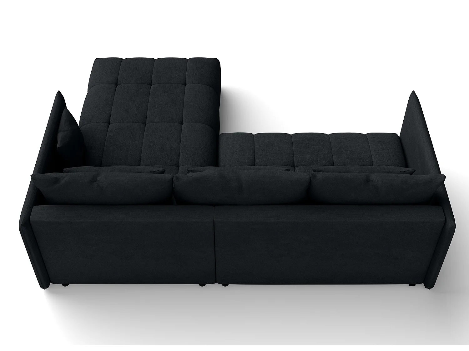 AX LIVING Canapé d'angle bleu avec fonction couchage Cosmova 248 cm