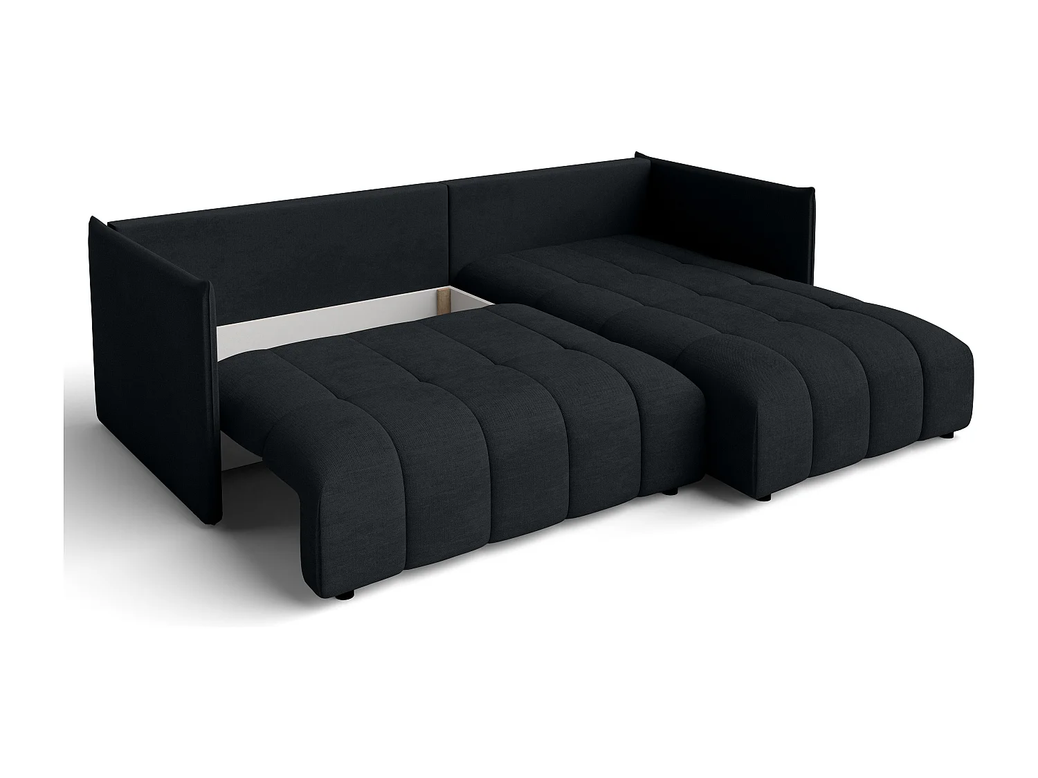 AX LIVING Canapé d'angle bleu avec fonction couchage Cosmova 248 cm
