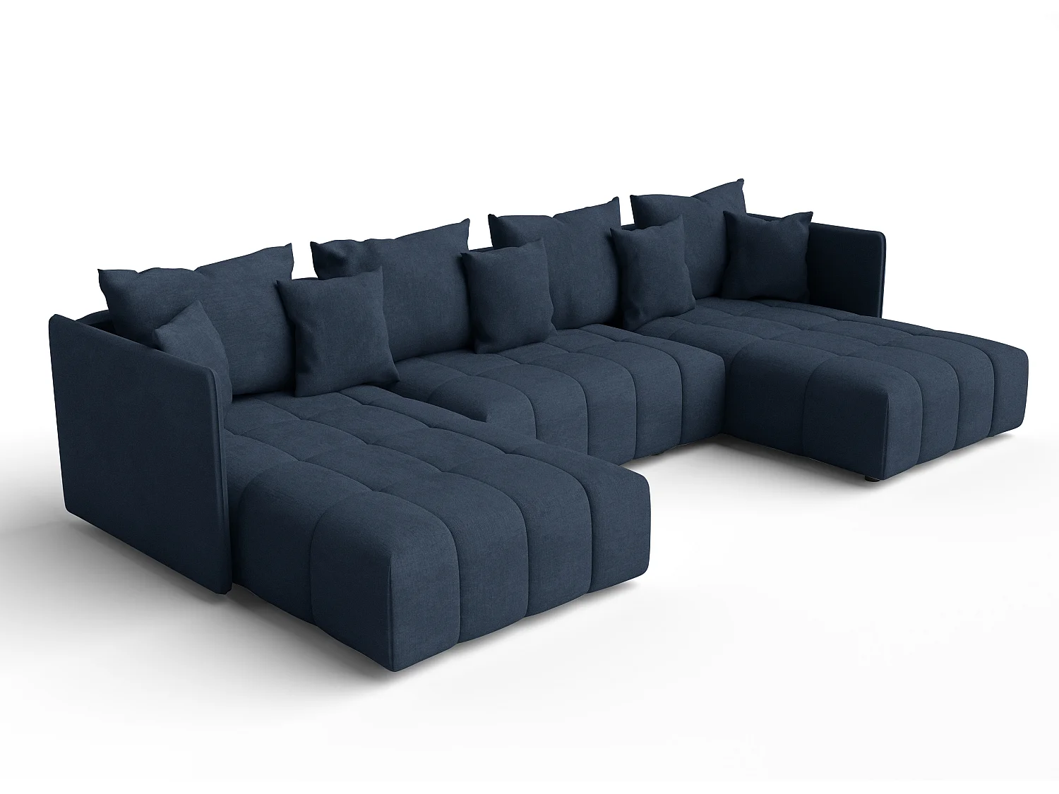 AX LIVING Canapé panoramique convertible Veliro canapé en u bleu 353cm