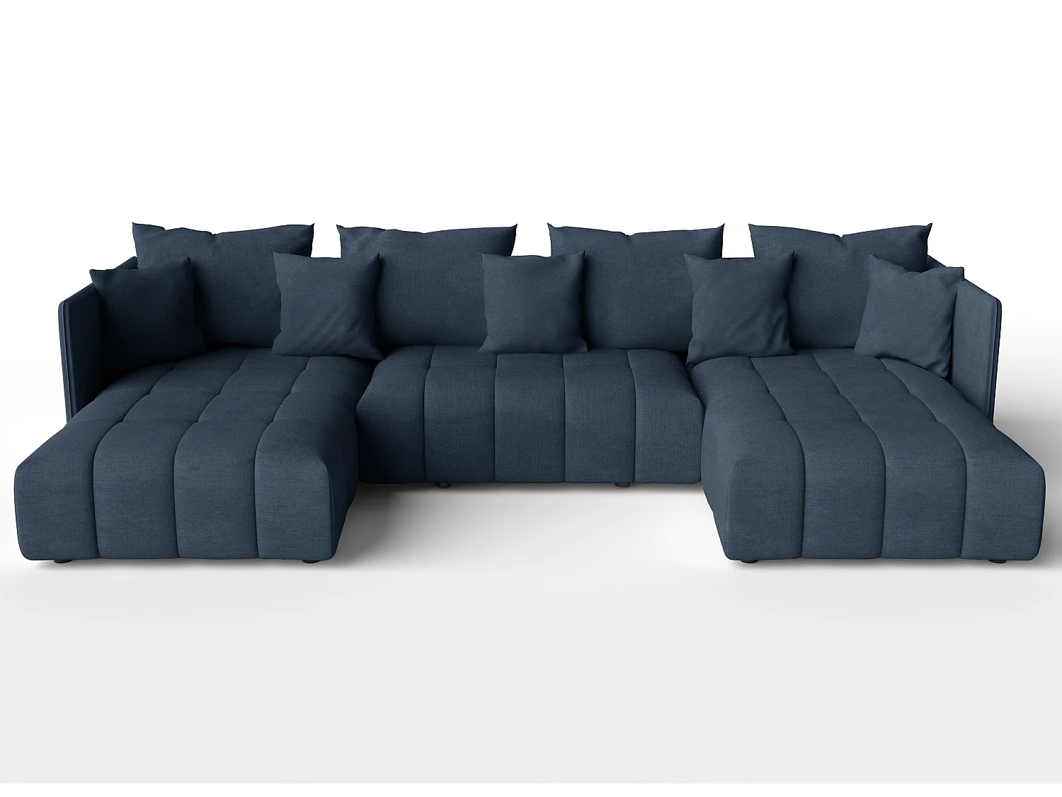 AX LIVING Canapé panoramique convertible Veliro canapé en u bleu 353cm