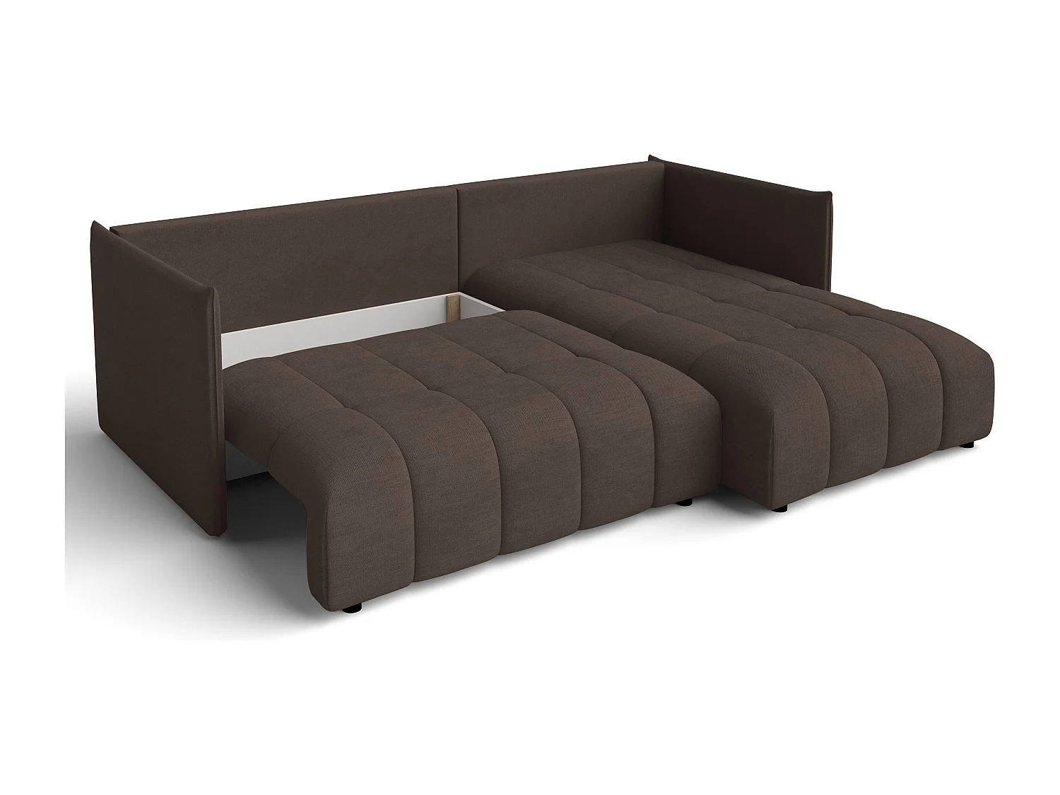 AX LIVING Canapé d'angle marron avec fonction couchage Cosmova 245 cm