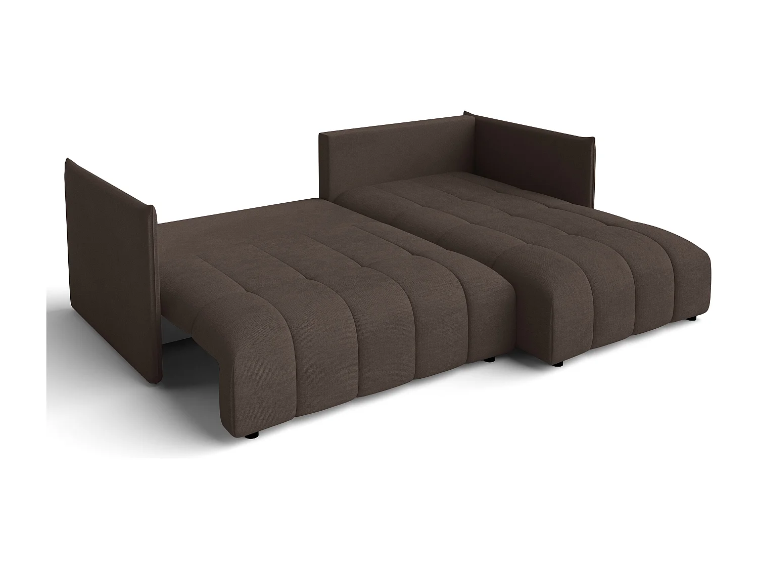 AX LIVING Canapé d'angle marron avec fonction couchage Cosmova 245 cm