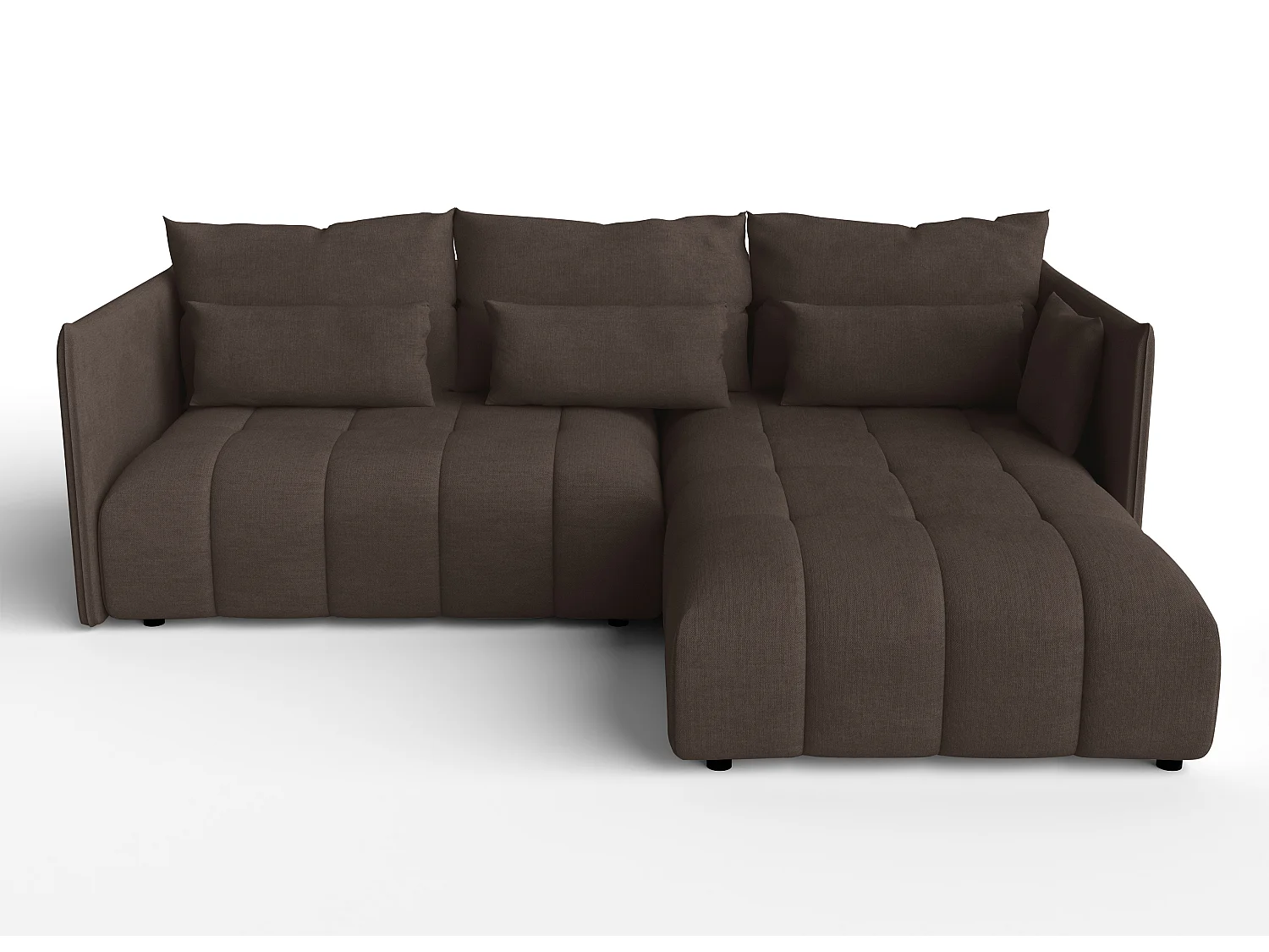 AX LIVING Canapé d'angle gris foncé avec fonction couchage Cosmova 248