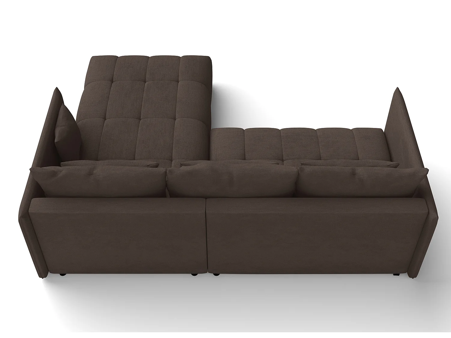 AX LIVING Canapé d'angle gris foncé avec fonction couchage Cosmova 248