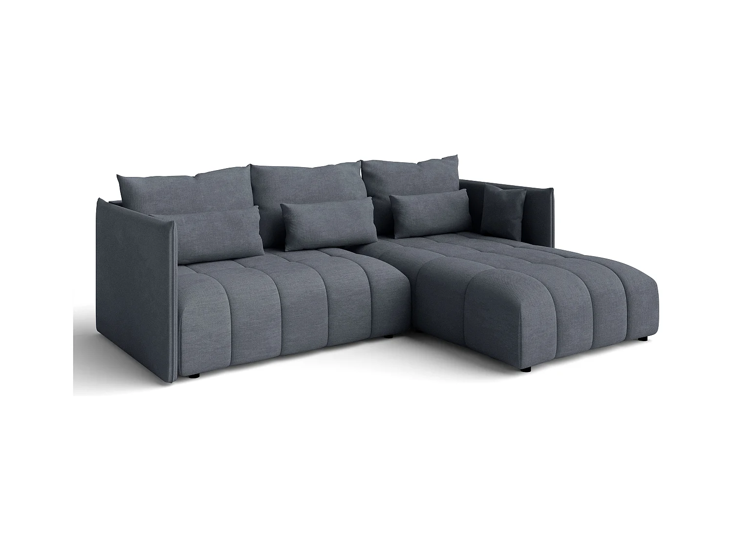 AX LIVING Dunkelgrau Ecksofa mit Schlaffunktion Bettkasten Cosmova 245