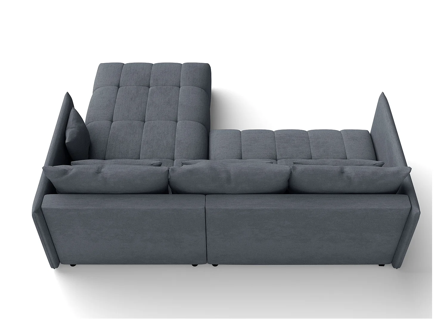 AX LIVING Dunkelgrau Ecksofa mit Schlaffunktion Bettkasten Cosmova 245