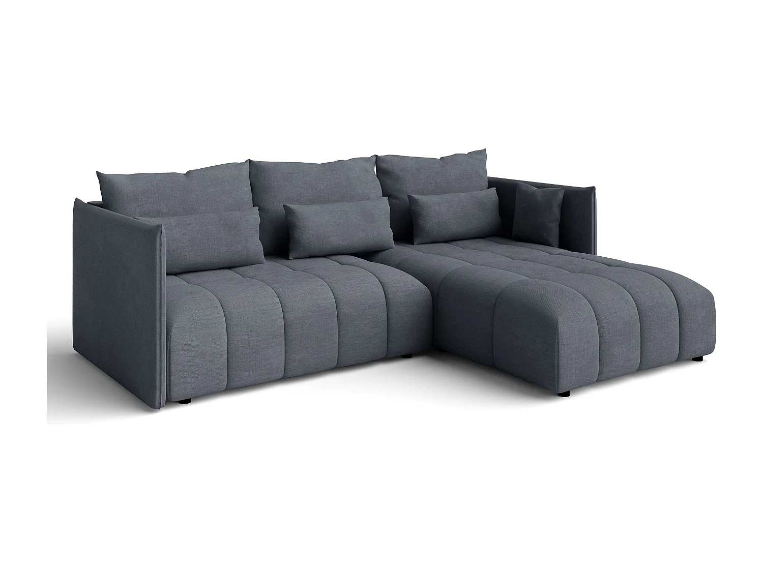 AX LIVING Dunkelgrau Ecksofa mit Schlaffunktion Bettkasten Cosmova 245