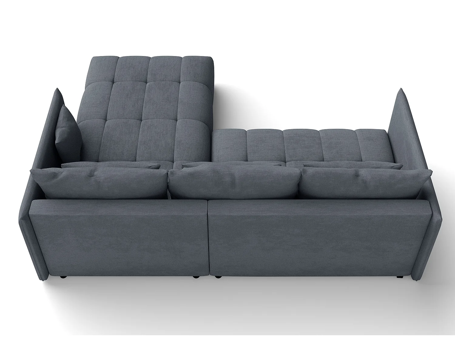 AX LIVING Dunkelgrau Ecksofa mit Schlaffunktion Bettkasten Cosmova 245