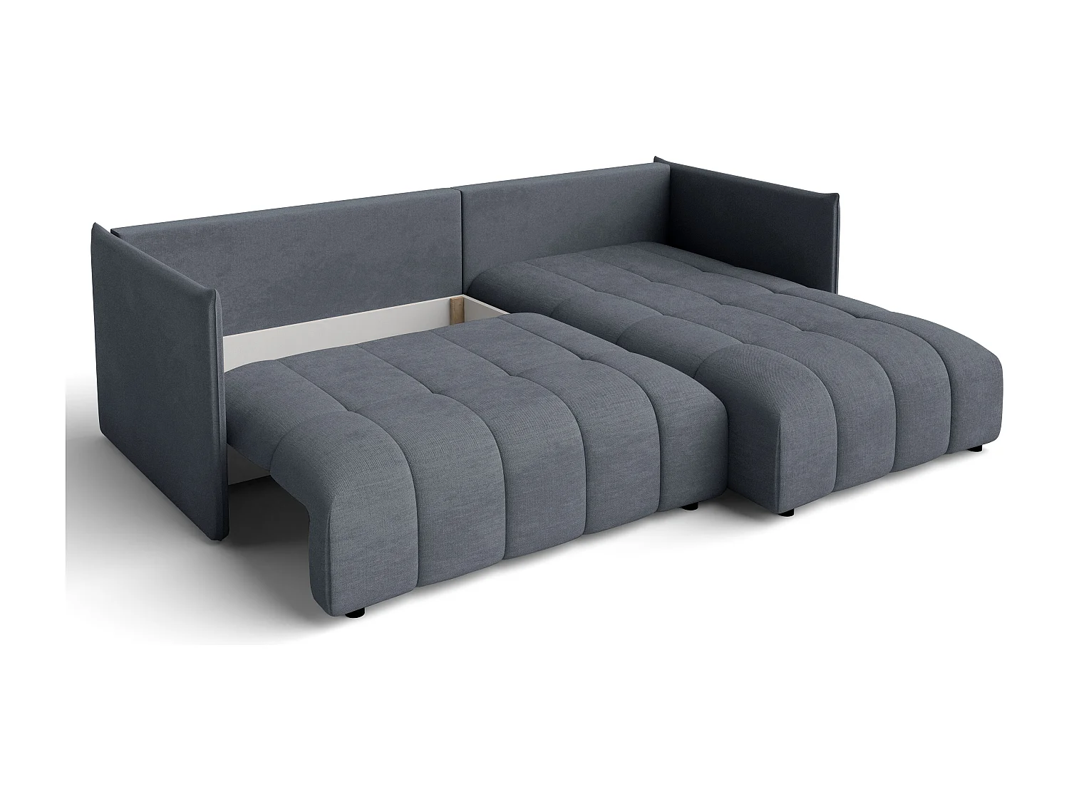 AX LIVING Dunkelgrau Ecksofa mit Schlaffunktion Bettkasten Cosmova 245